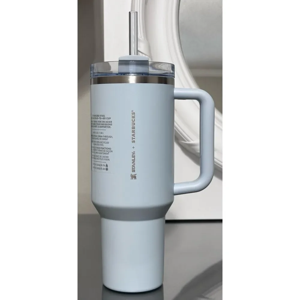 Stanley x Starbucks LIMITED EDITION SPRING 2024 BABY BLUE 40oz Tumbler - Picture 1 of 5